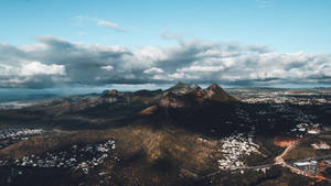 Mauritius City And Mountain Wallpaper