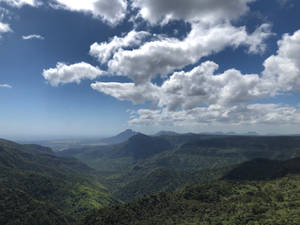 Mauritius Mountain And Clouds Wallpaper