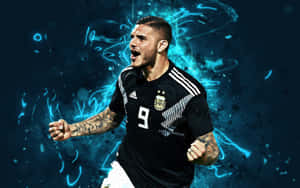 Mauro Icardi Argentina Celebration Art Wallpaper