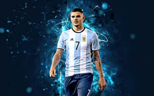 Mauro Icardi Argentina Number7 Dynamic Background Wallpaper