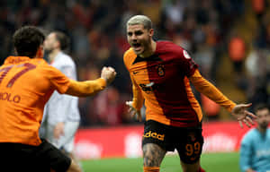 Mauro Icardi Celebrating Goal Galatasaray Wallpaper