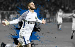 Mauro Icardi Celebration Artistic Inter Milan Wallpaper