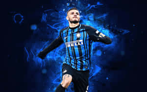 Mauro Icardi Inter Milan Blue Energy Wallpaper