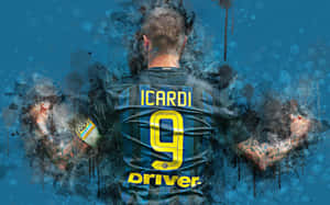 Mauro Icardi Number9 Inter Jersey Artwork Wallpaper