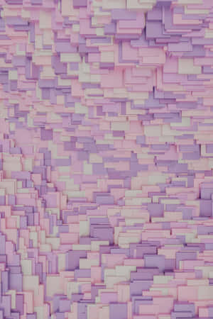 Mauve3 D Blocks Pattern Wallpaper