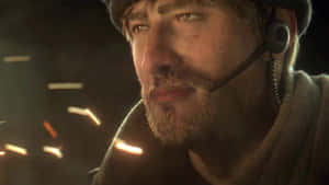 Maverick In Action From Rainbow Six Siege With Sparks Flying In The Background Wallpaper