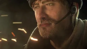 Maverick In Action From Rainbow Six Siege With Sparks Flying In The Background Wallpaper