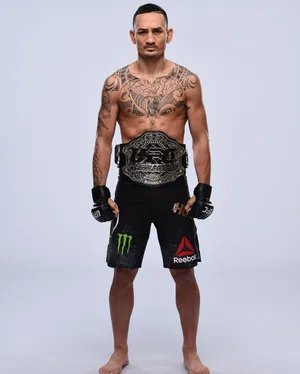Max Holloway Grumpy Gray Background Wallpaper