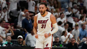 Max Strus Celebration Miami Heat Game Wallpaper