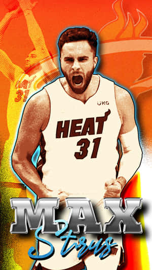 Max Strus Miami Heat Artwork Wallpaper