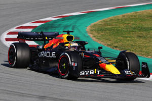 Max Verstappen Barcelona Test Drive Wallpaper