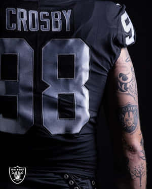 Maxx Crosby Black Las Vegas Raiders Jersey Wallpaper