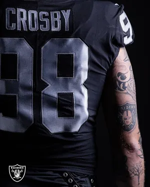 Maxx Crosby Black Las Vegas Raiders Jersey Wallpaper