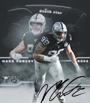 Maxx Crosby Signed Raiders Poster Wallpaper