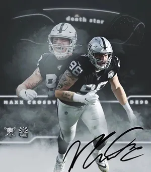 Maxx Crosby Signed Raiders Poster Wallpaper