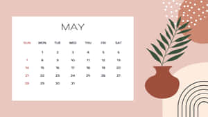 May Calendar Aesthetic Design Wallpaper