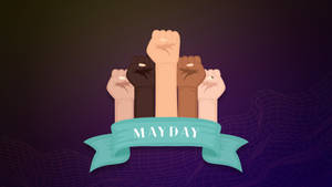 May Day Workers Fist Wallpaper