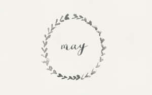 May Floral Wreath Desktop Wallpaper Wallpaper