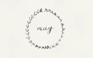May Floral Wreath Desktop Wallpaper Wallpaper