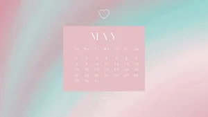 May Pastel Calendar Aesthetic Wallpaper
