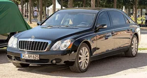 Maybach Luxury Sedan Parked Outdoors Wallpaper