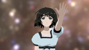 Mayuri Shiina Smiling In Her Iconic Outfit Wallpaper