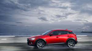 Mazda C X3 Red Coastal Drive Wallpaper