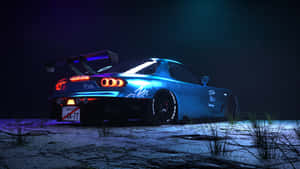 Mazda R X7 Drift Night Scene Wallpaper