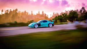 Mazda_ R X7_ Drift_ Sunset Wallpaper