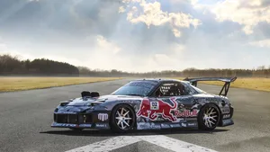 Mazda Rx7 Fc Classic Code In Gray With Decals Wallpaper