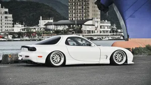 Mazda Rx7 Fc Classic Code In White Wallpaper