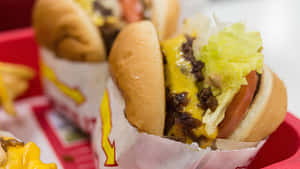 Mcdonald's Burgers And Fries In A Red Tray Wallpaper