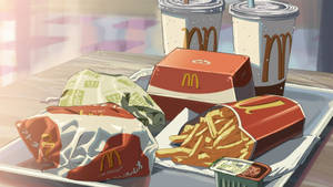 Mcdonald's Happy Meal With Iconic Mascots Wallpaper