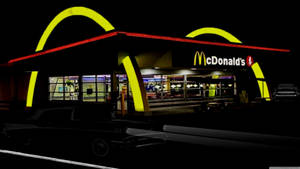 Mcdonald's Restaurant At Night Wallpaper