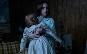 Mckenna Grace And Annabelle Doll Wallpaper