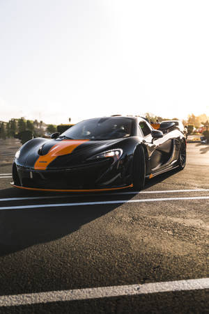 Mclaren Black And Orange Wallpaper