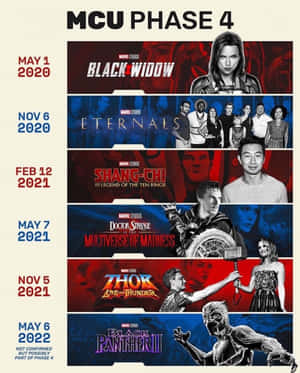 Mcu Phase Four - Dive Into The Next Epic Chapter Of The Marvel Cinematic Universe Wallpaper