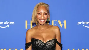 Meagan Goodat Harlem Premiere Event Wallpaper