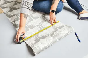 Measuring Fabricfor D I Y Project Wallpaper