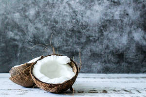 Meaty Coconut Fruit Wallpaper