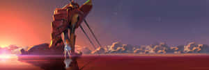 Mecha Sunset Standoff Wallpaper