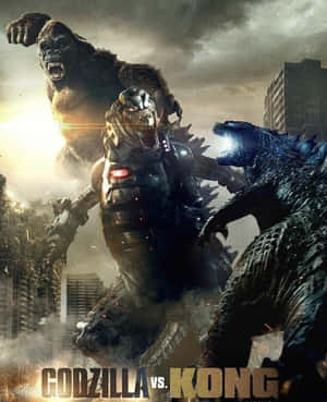 Mechagodzilla Towering Above The City Wallpaper