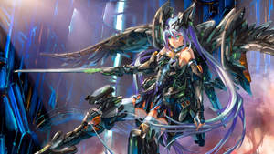 Mechanical Girl Angel Anime Art Wallpaper