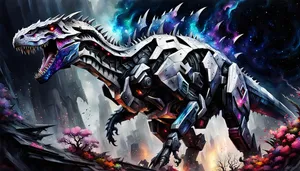 Mechanical Indominus Rex Fantasy Art Wallpaper