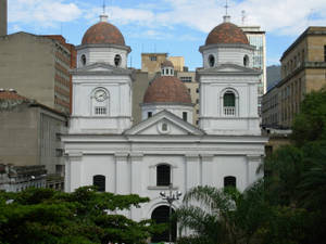 Medellin La Candelaria Church Wallpaper