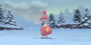 Medicham On Snow Wallpaper