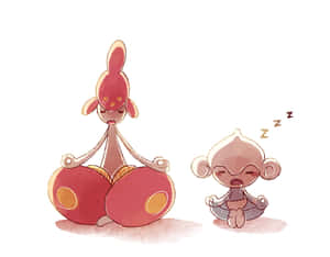 Medicham With Meditite Wallpaper