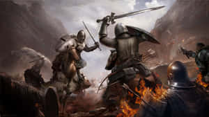 Medieval_ Battle_ Scene_ Artwork Wallpaper