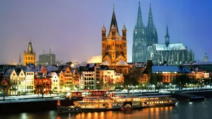 Medieval Cologne Cathedral Wallpaper