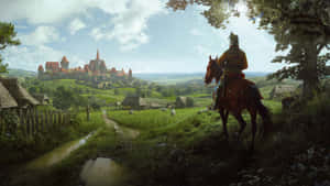 Medieval_ Landscape_with_ Knight Wallpaper